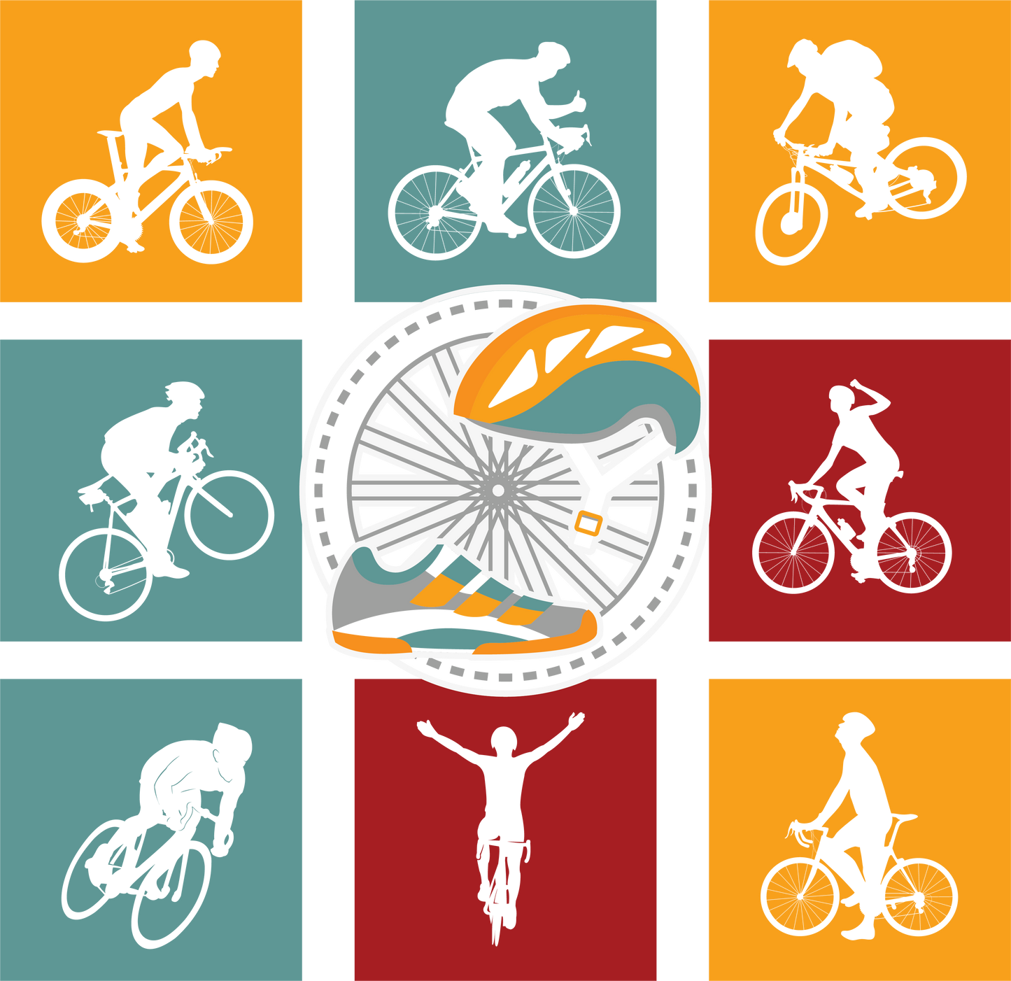 Cycling Passion DTF Transfers Theme Pack (20 Prints)