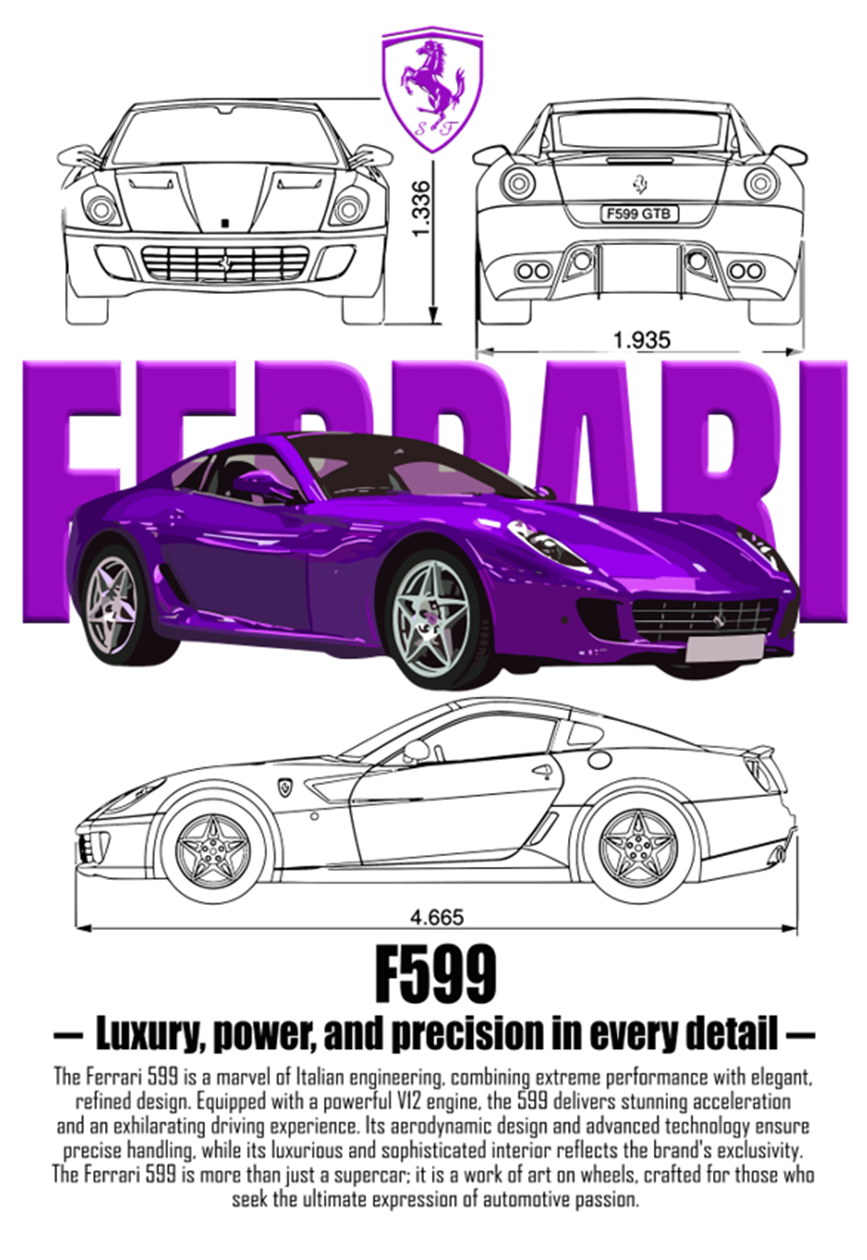 Super Cars DTF Transfer Themed Pack - (12 Prints)