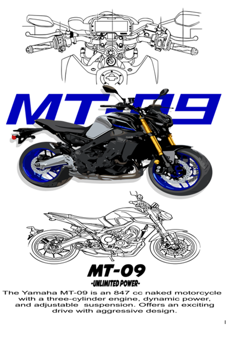 Motorcycle DTF Transfers Themed Pack - For Light Colors (15 Prints)