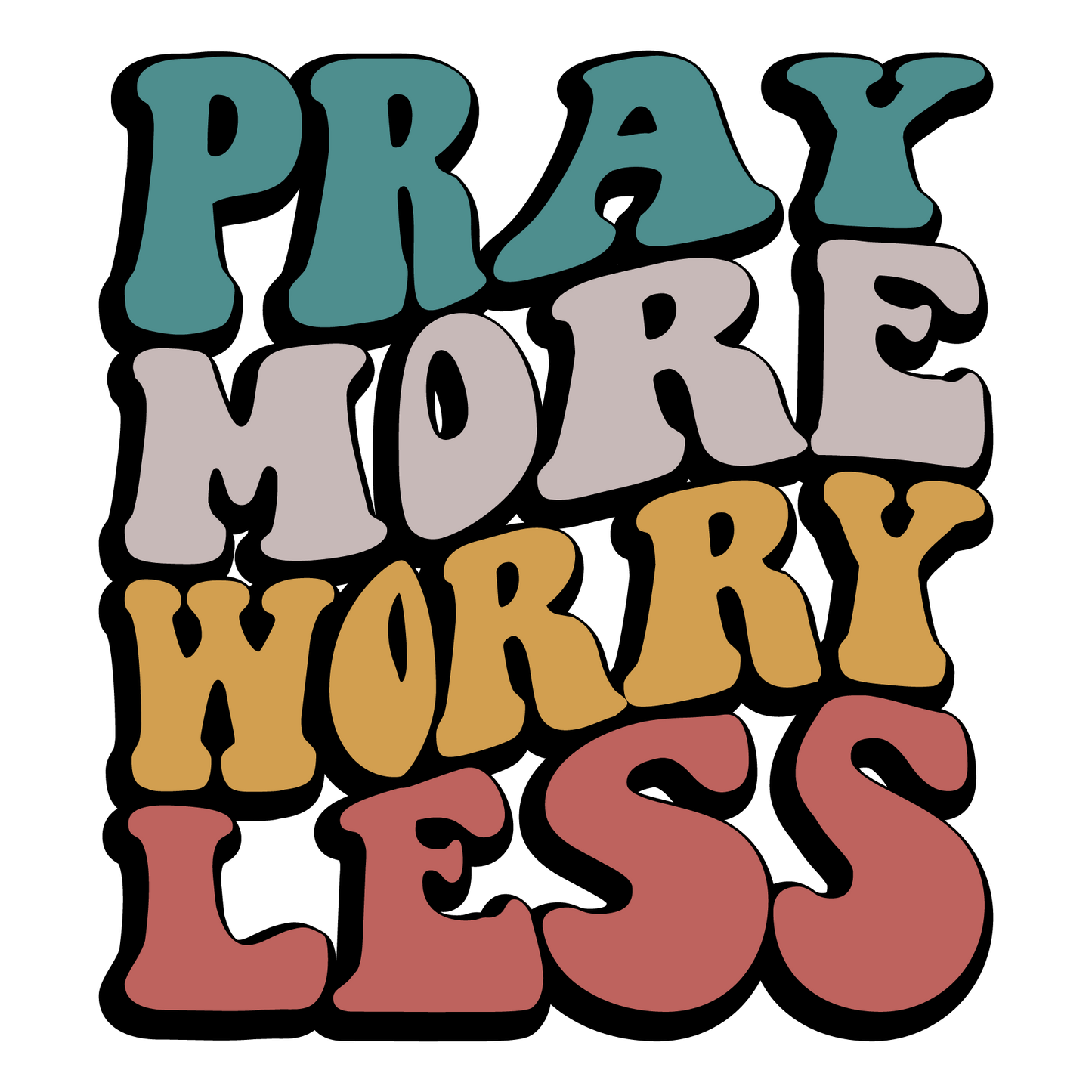 Retro Christian Big Words DTF Transfers Themed Pack (18 Prints)