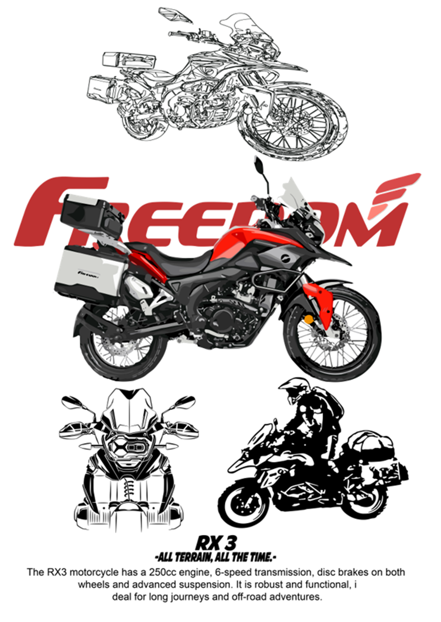 Motorcycle DTF Transfers Themed Pack - For Light Colors (15 Prints)