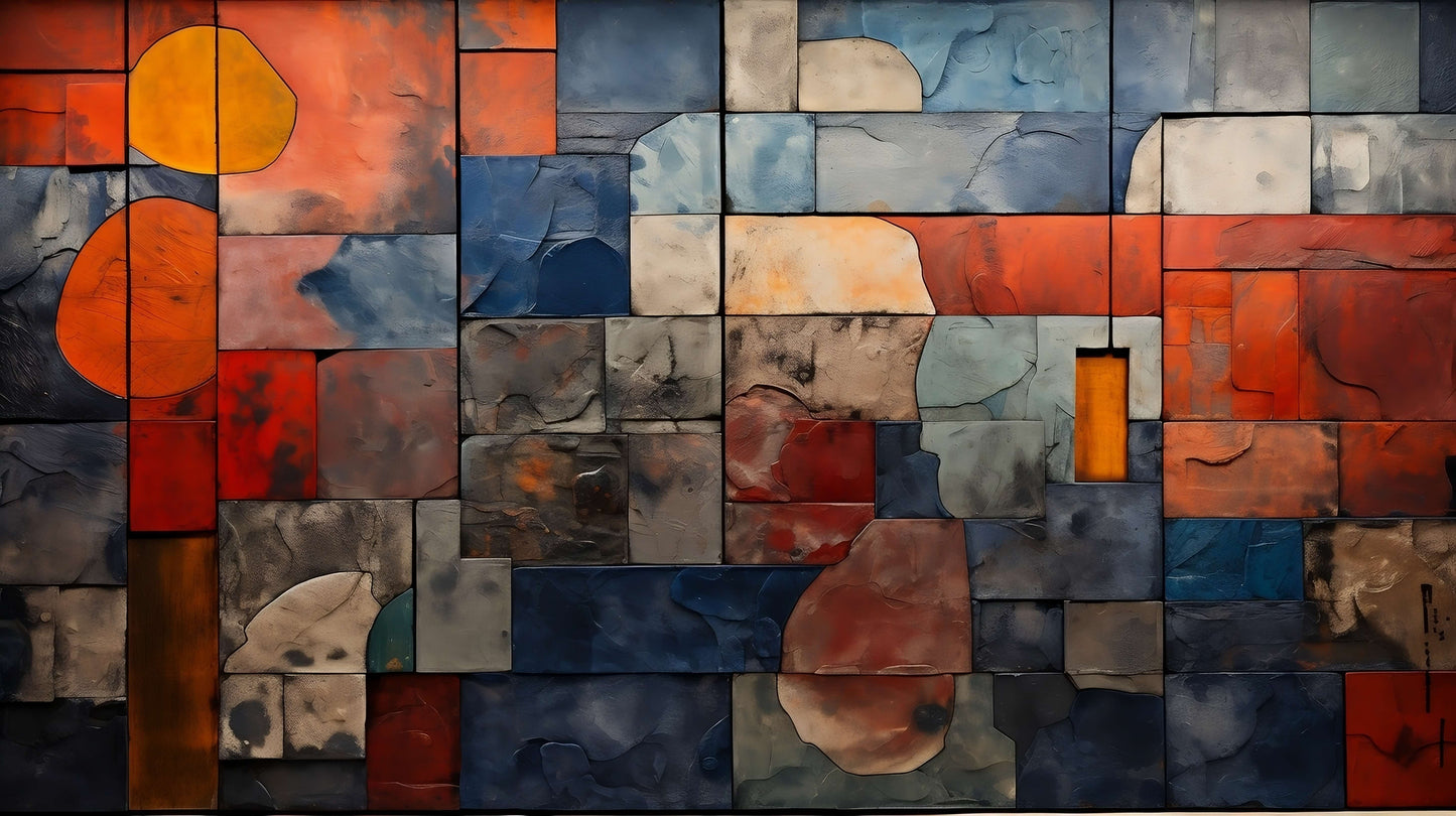 "Vintage Stained Glass" Stock Fine Art Prints - 2 Piece