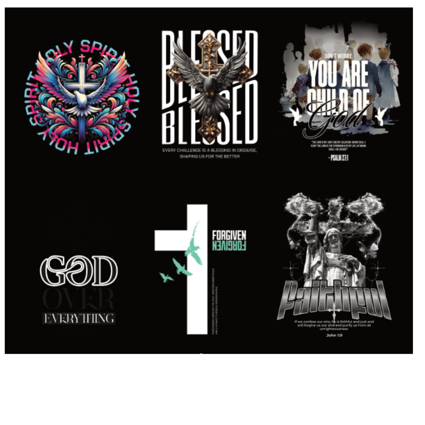 Young Christian Believer Themed Pack - (12 Prints)