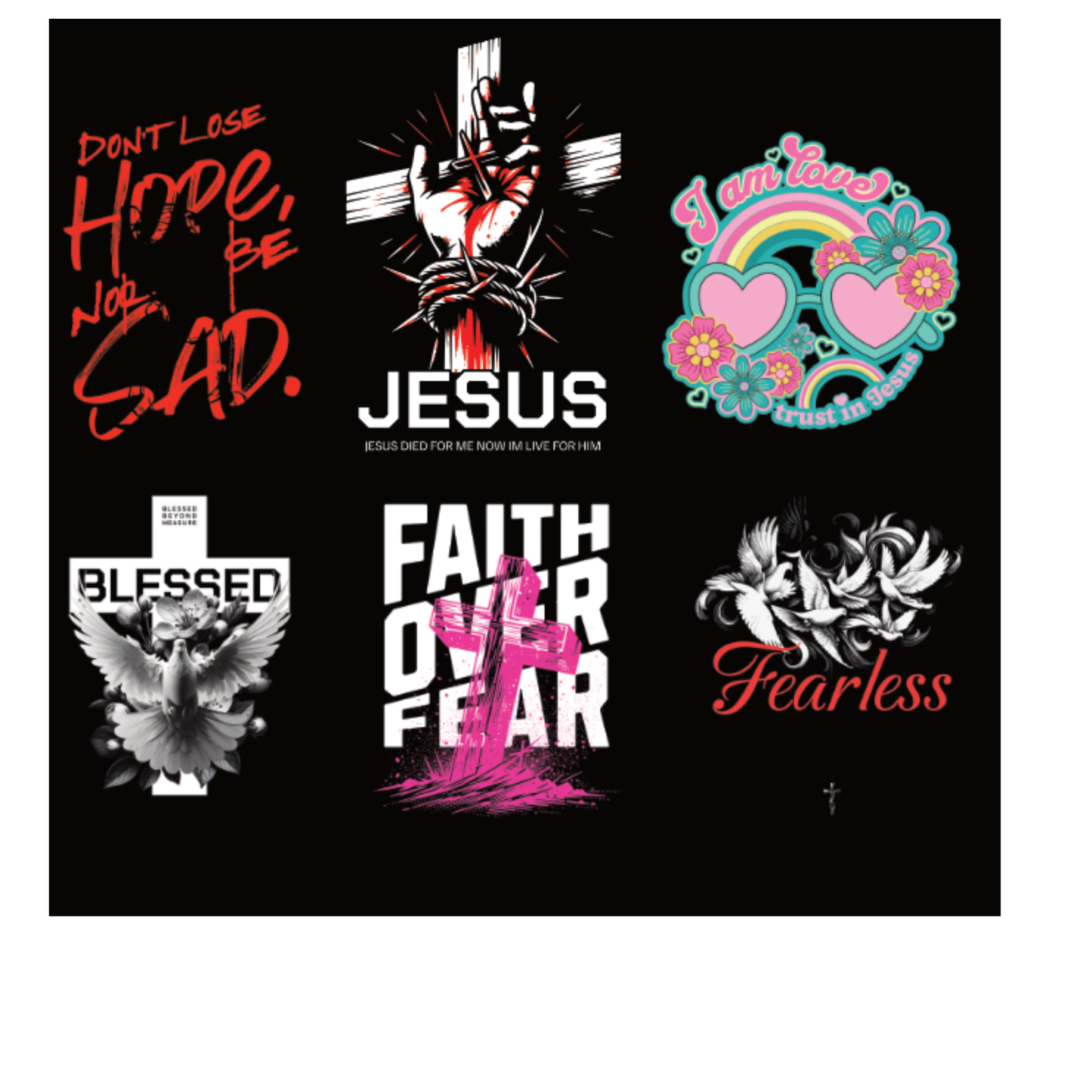 Young Christian Believer Themed Pack - (12 Prints)