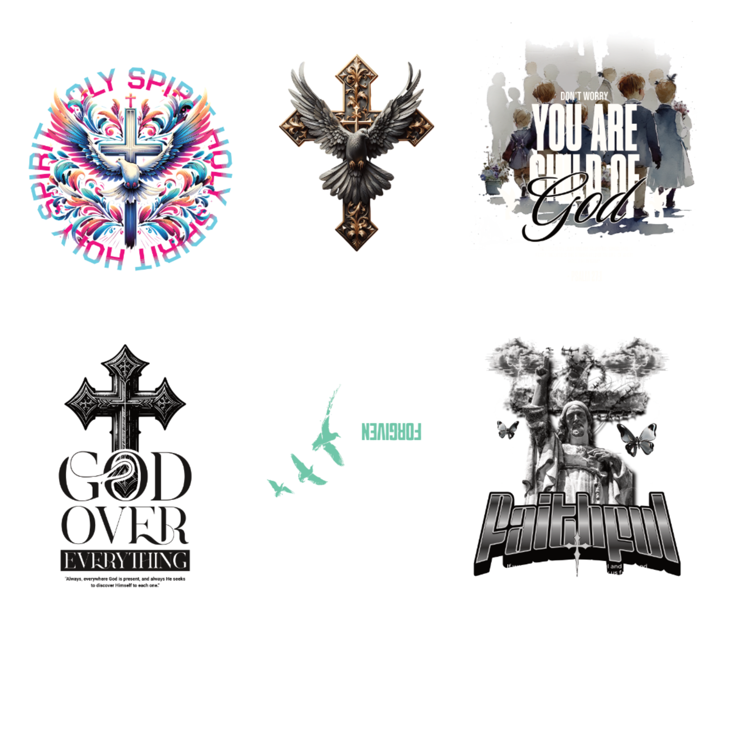Young Christian Believer Themed Pack - (12 Prints)