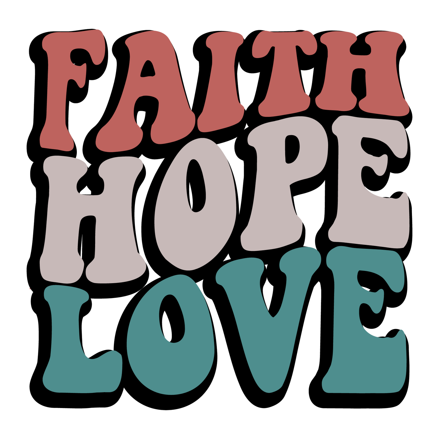Retro Christian Big Words DTF Transfers Themed Pack (18 Prints)