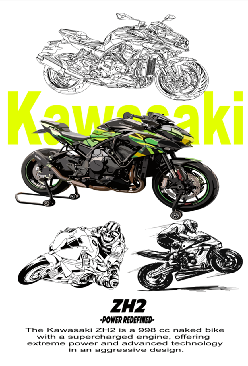 Motorcycle DTF Transfers Themed Pack - For Light Colors (15 Prints)