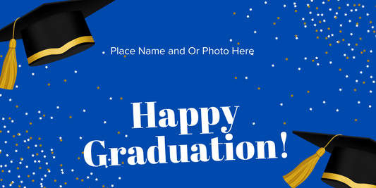 Stock "Happy Graduation" Professional Modern Graduation Banner - Just Add A Photo