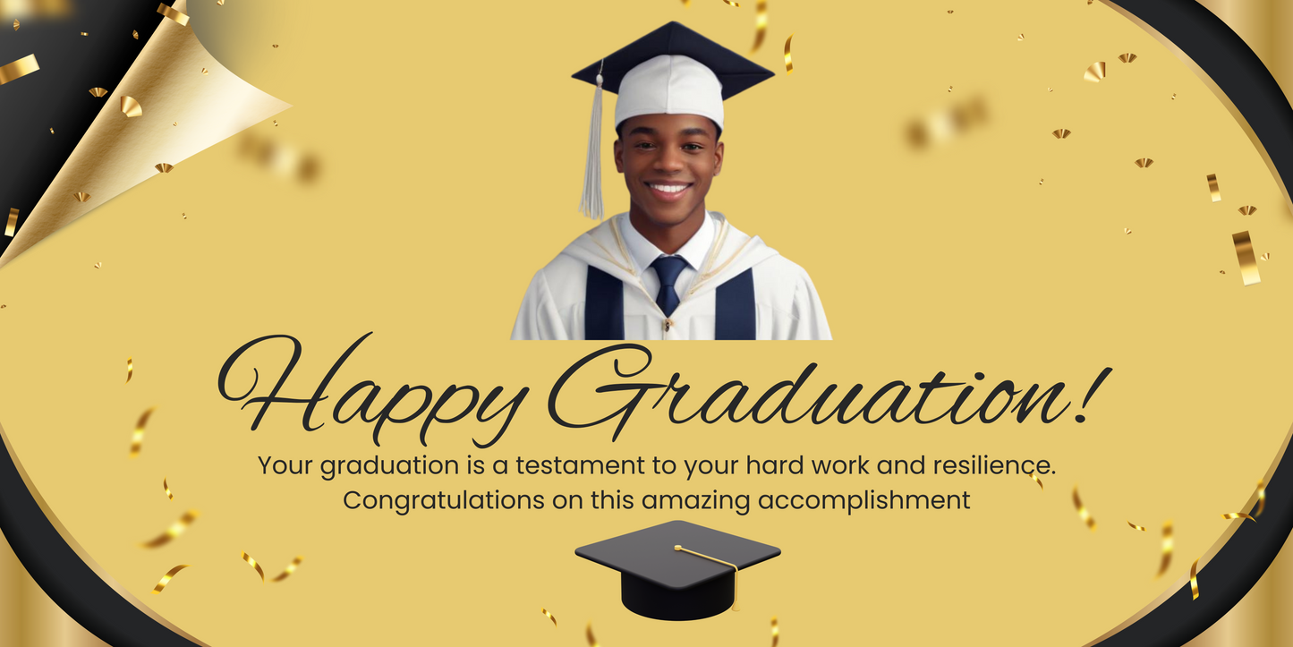 Stock Inset Modern Graduation Banner Class of 2025 - Just Add A Photo