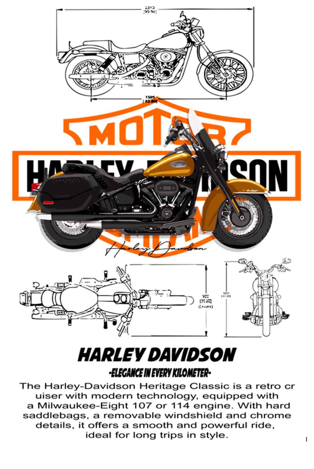 Motorcycle DTF Transfers  Themed Pack - For Light Colors (15 Prints)