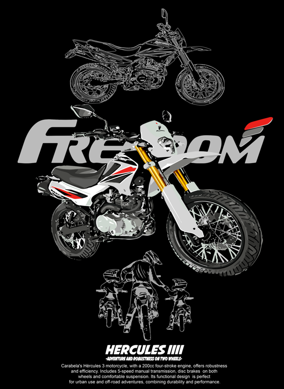 Motorcycle DTF Transfer Themed Pack 2  - For Dark Colors (13 Prints)