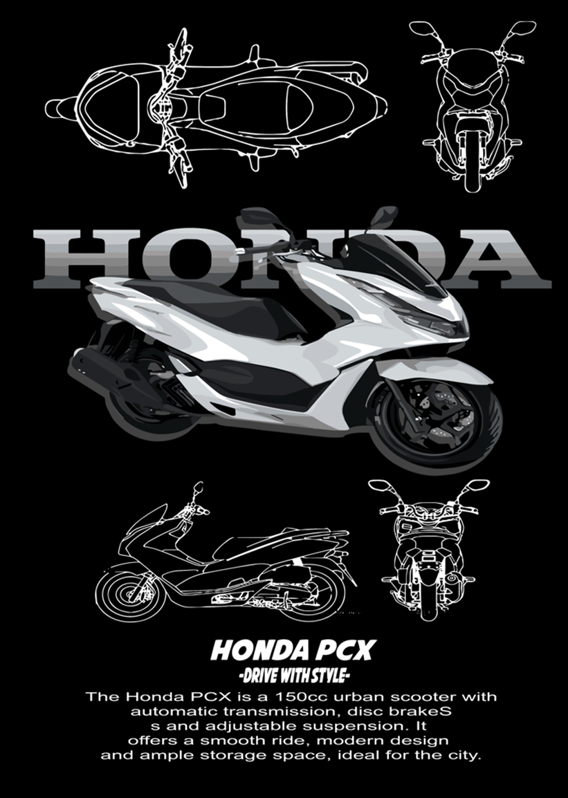 Motorcycle DTF Transfer Themed Pack 2  - For Dark Colors (13 Prints)