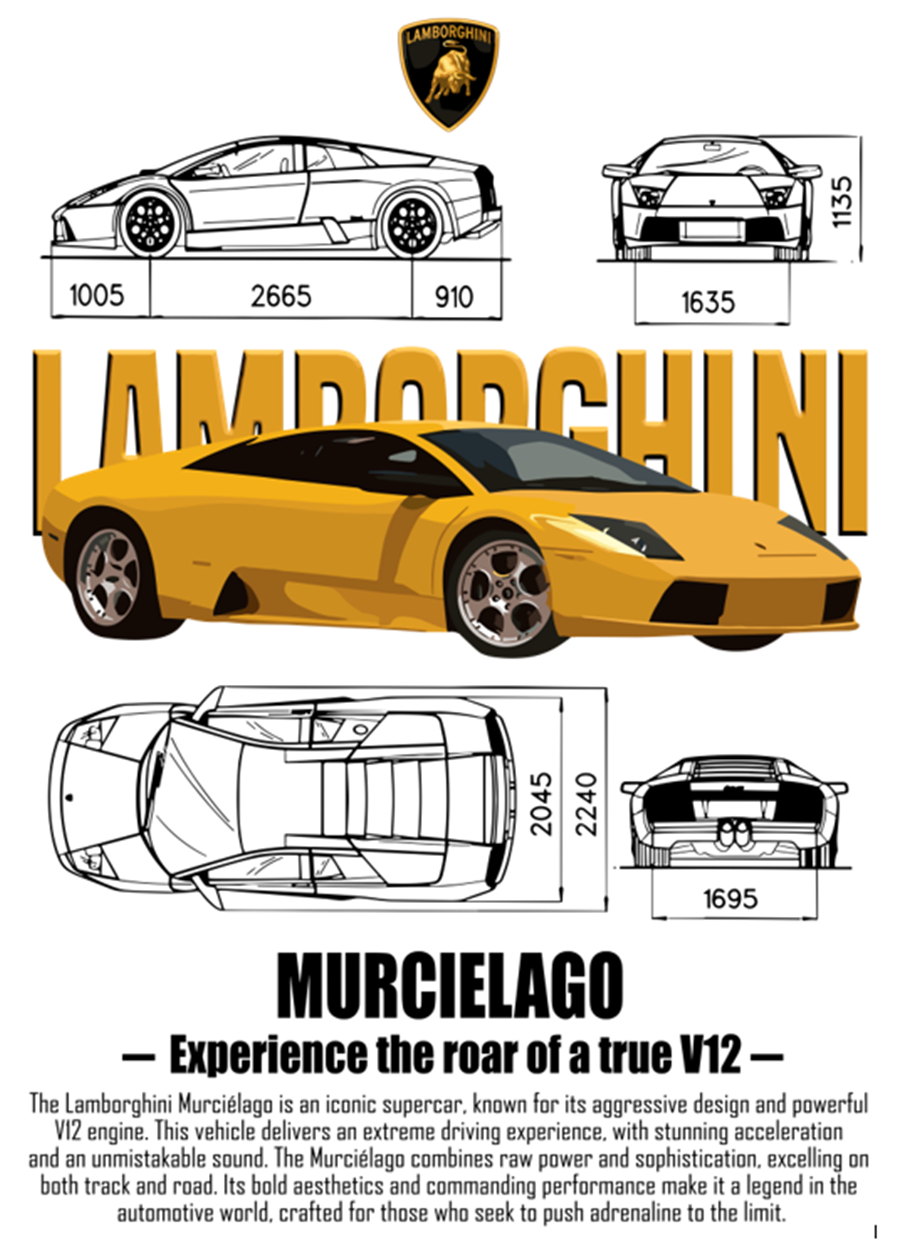 Super Cars DTF Transfer Themed Pack - (12 Prints)