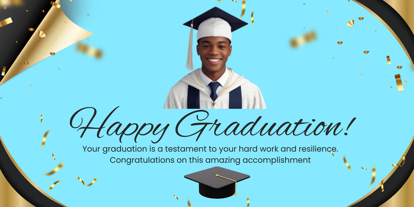 Stock Inset Modern Graduation Banner Class of 2025 - Just Add A Photo