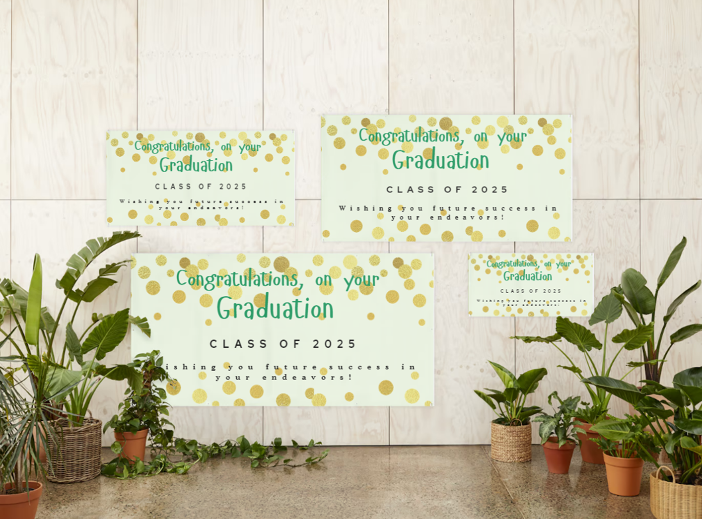 Colorful Back Ground with Gold Coin Graduation Banner