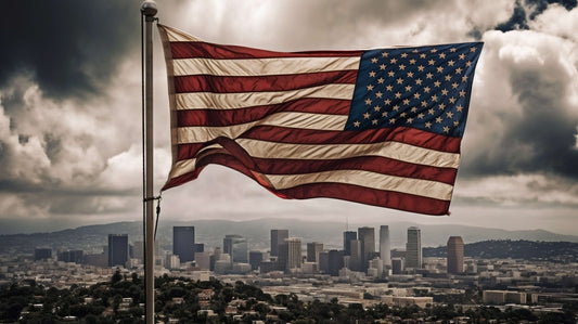 "Ol Glory In The Wind" Stock Fine Art Prints - 3 Piece