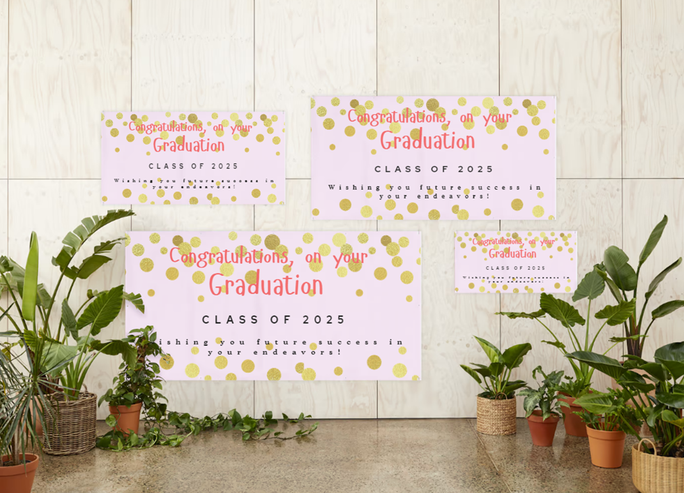 Colorful Back Ground with Gold Coin Graduation Banner
