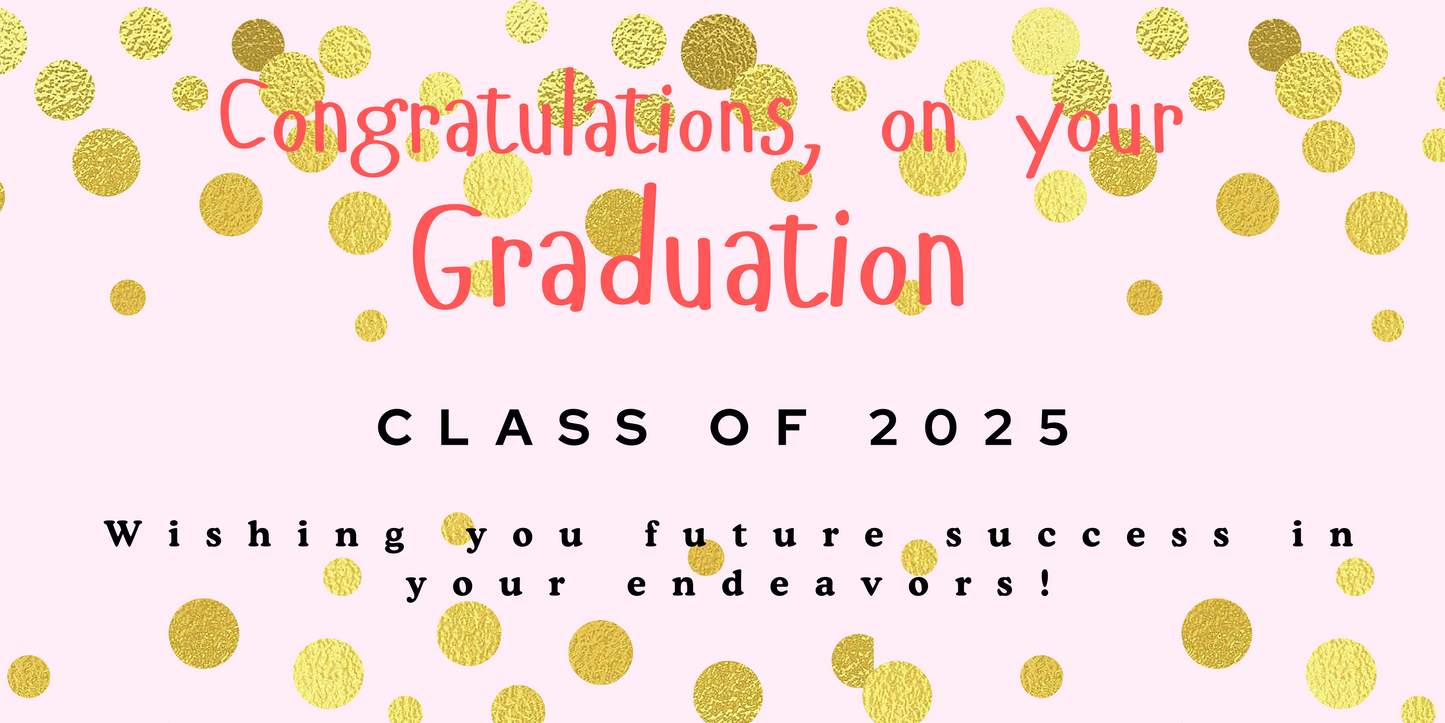 Colorful Back Ground with Gold Coin Graduation Banner