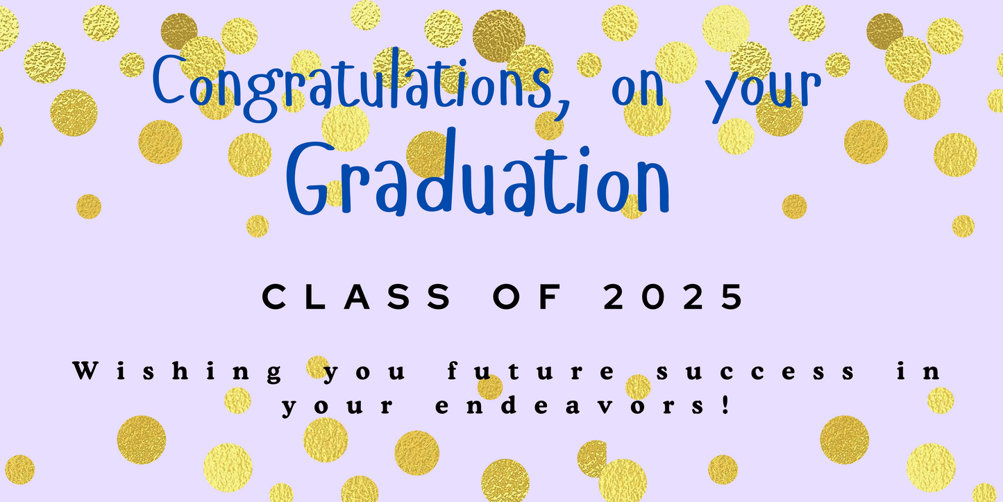 Colorful Back Ground with Gold Coin Graduation Banner