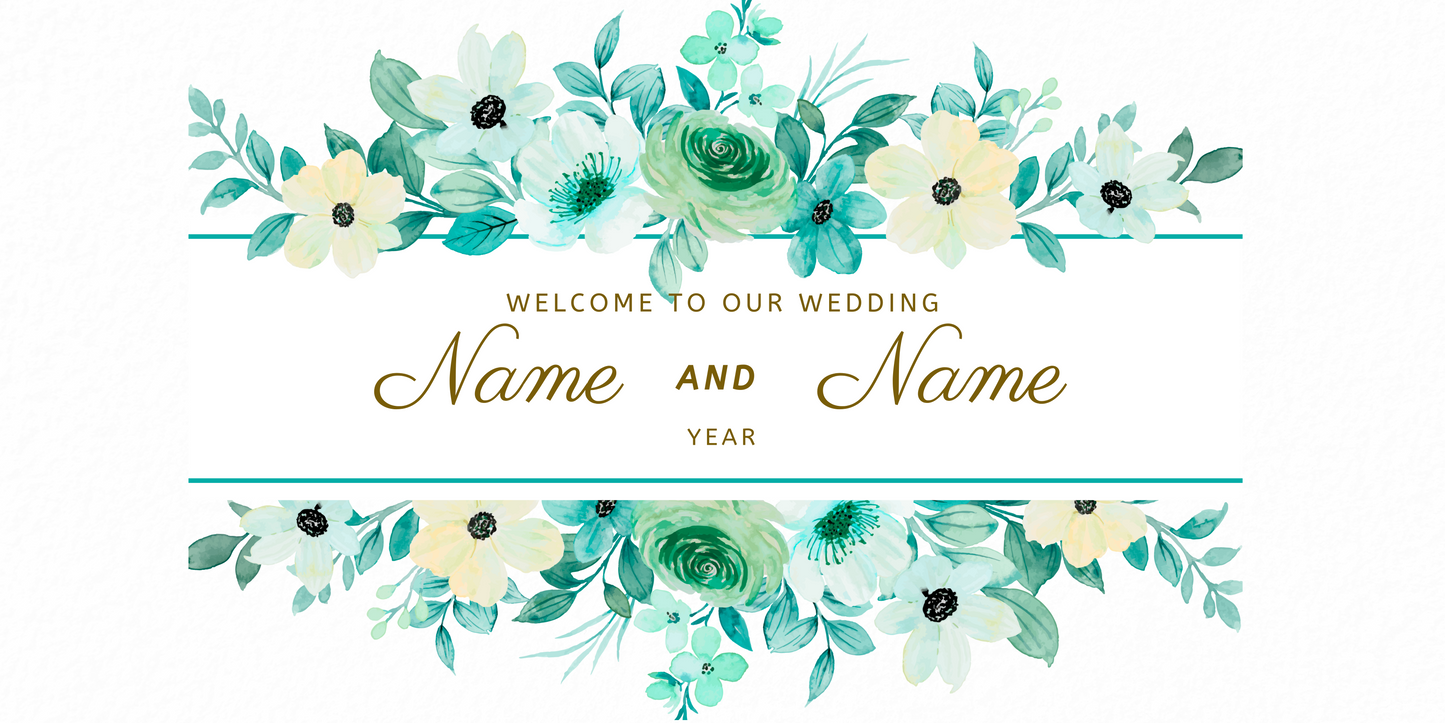 Watercolor Elegant Wedding Banner
