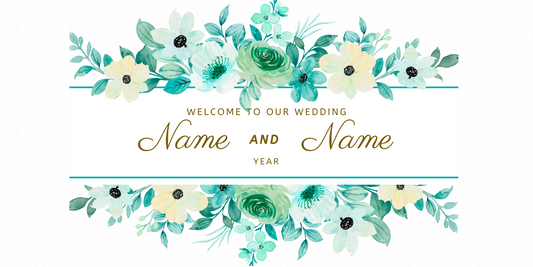 Watercolor Elegant Wedding Banner