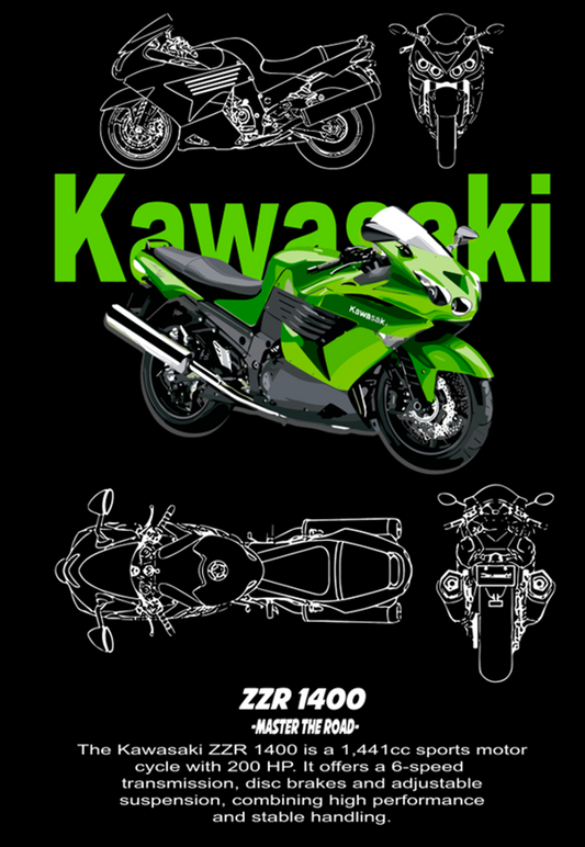 Motorcycle DTF Transfer Themed Pack 2  - For Dark Colors (13 Prints)